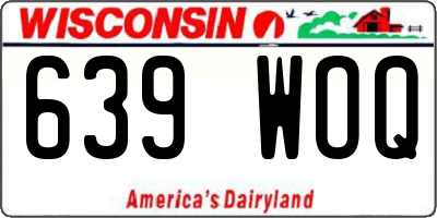 WI license plate 639WOQ