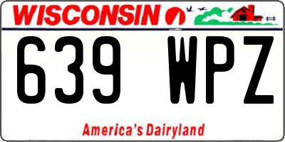 WI license plate 639WPZ