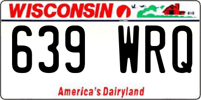 WI license plate 639WRQ