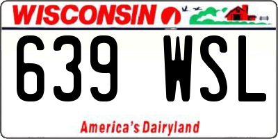 WI license plate 639WSL
