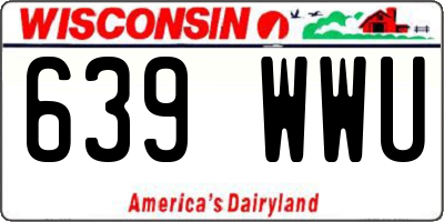 WI license plate 639WWU