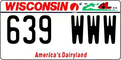 WI license plate 639WWW