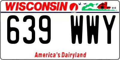 WI license plate 639WWY