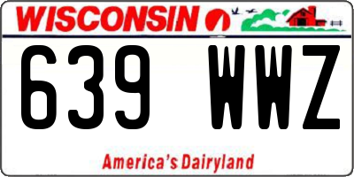 WI license plate 639WWZ