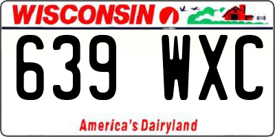 WI license plate 639WXC
