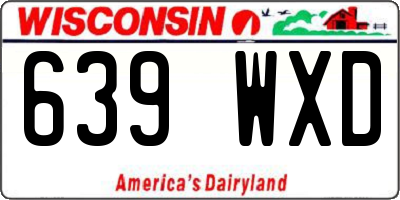 WI license plate 639WXD