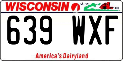 WI license plate 639WXF