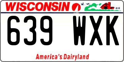 WI license plate 639WXK