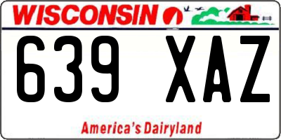 WI license plate 639XAZ