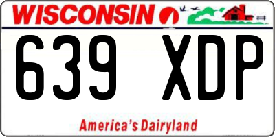 WI license plate 639XDP