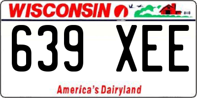 WI license plate 639XEE