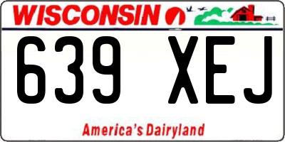 WI license plate 639XEJ