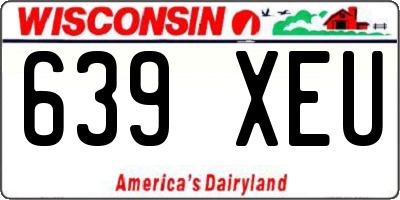 WI license plate 639XEU