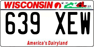 WI license plate 639XEW