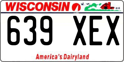 WI license plate 639XEX