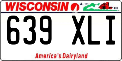 WI license plate 639XLI