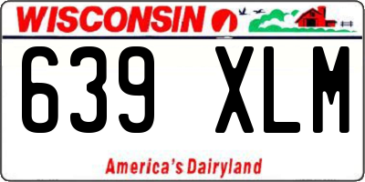 WI license plate 639XLM