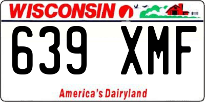WI license plate 639XMF