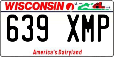 WI license plate 639XMP