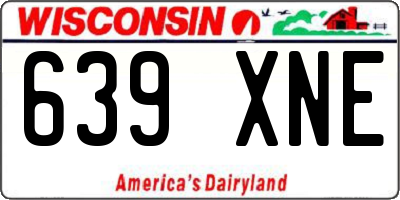WI license plate 639XNE