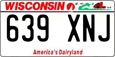 WI license plate 639XNJ