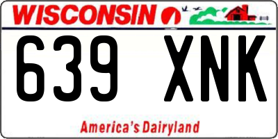 WI license plate 639XNK