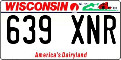 WI license plate 639XNR
