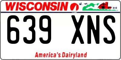 WI license plate 639XNS
