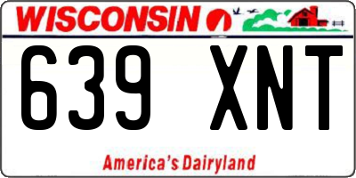 WI license plate 639XNT