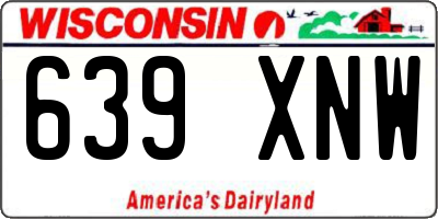 WI license plate 639XNW