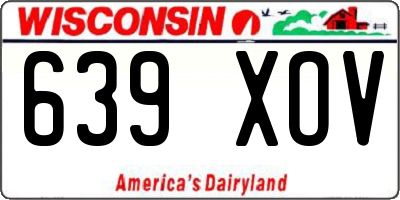 WI license plate 639XOV