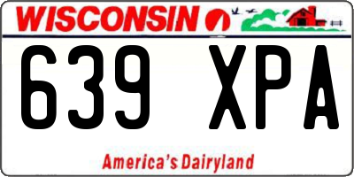 WI license plate 639XPA