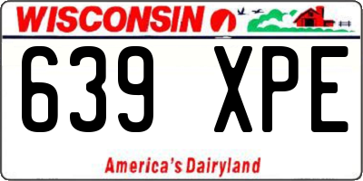 WI license plate 639XPE