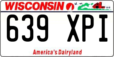 WI license plate 639XPI