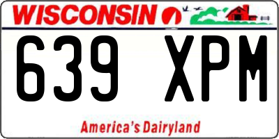 WI license plate 639XPM