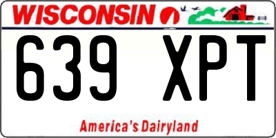 WI license plate 639XPT