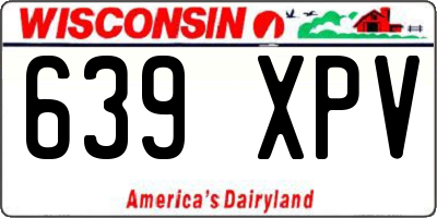 WI license plate 639XPV