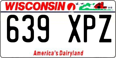 WI license plate 639XPZ