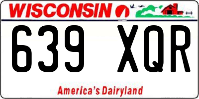 WI license plate 639XQR