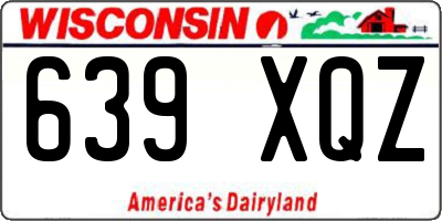 WI license plate 639XQZ
