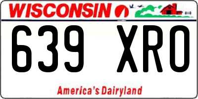 WI license plate 639XRO