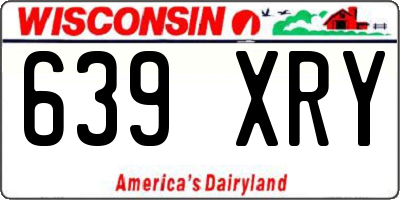 WI license plate 639XRY