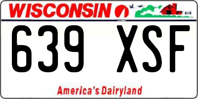 WI license plate 639XSF