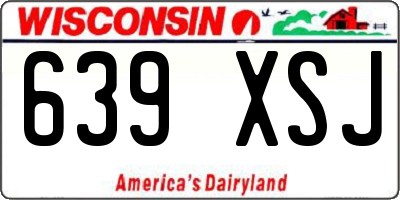 WI license plate 639XSJ