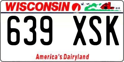 WI license plate 639XSK