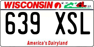 WI license plate 639XSL