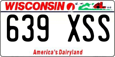 WI license plate 639XSS