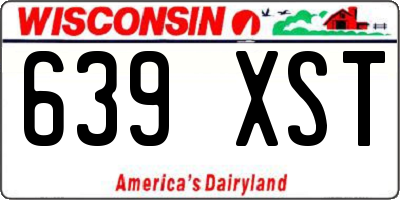 WI license plate 639XST