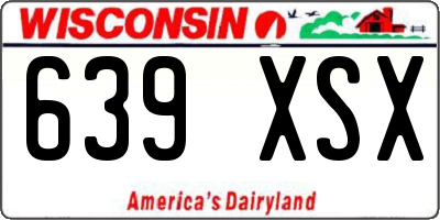 WI license plate 639XSX