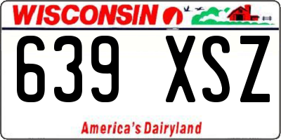 WI license plate 639XSZ